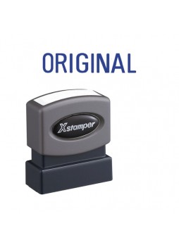 Message Stamp - "ORIGINAL" - 0.50" Impression Width x 1.63" Impression Length - 100000 Impression(s) - Blue - Recycled - 1 Each - xst1111